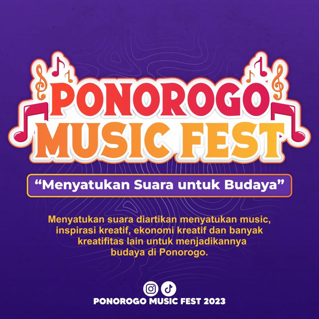 Dimeriahkan Guyon Waton, Ponorogo Music Fest Digelar Desember 2023