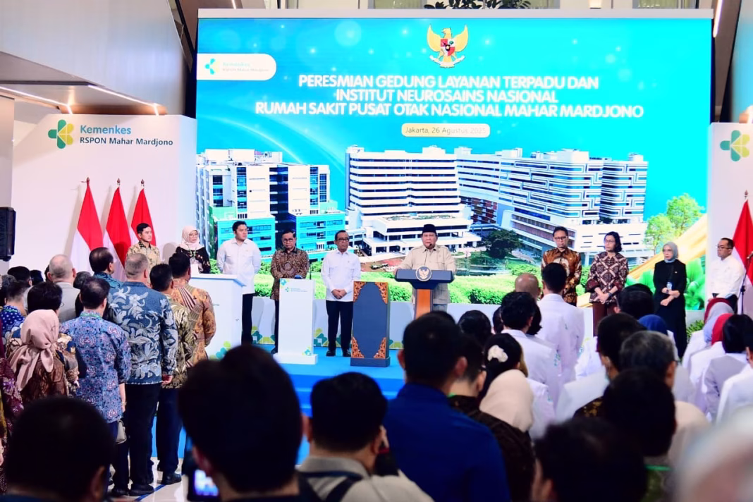 Prabowo Resmikan Gedung Layanan Terpadu dan Institut Neurosains Nasional RSPON Mahar Mardjono