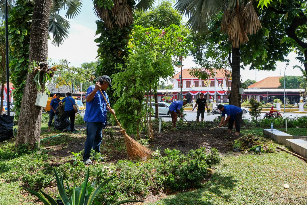 Taman Apsari Pulih Berkat Kolaborasi Cepat Pemkot Surabaya dan Pemprov