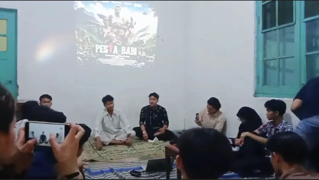GMNI UWKS dan UNESA Bongkar Kolonialisme Modern Lewat Film Pesta Babi