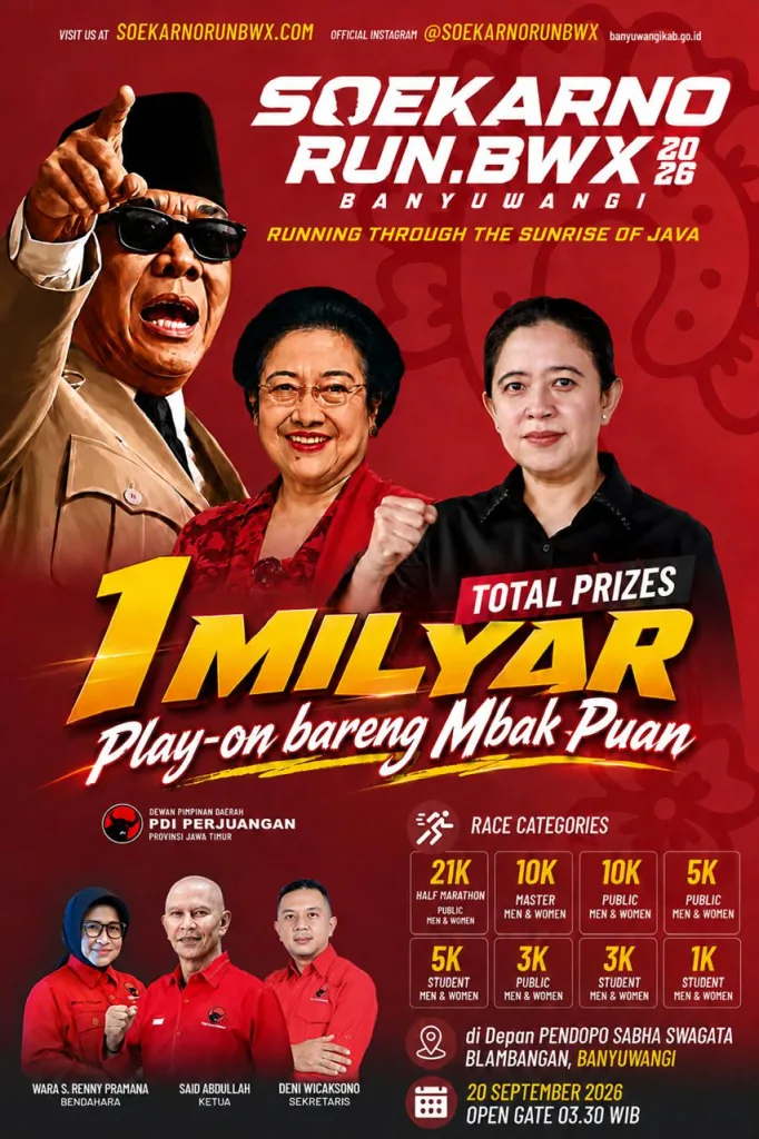 Hadiah Rp1,5 Miliar, Soekarno Run Sasar Pelari hingga Pelajar Jawa Timur